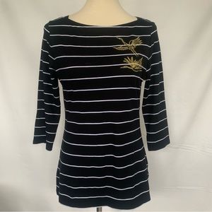 Black & White Striped Top size S